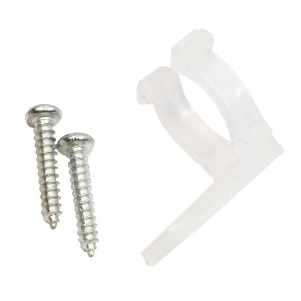 RL-Clip/Screw (Bag of 10 Plastic Mounting Clips for 1/2" Rope LT,Clear,U-SH